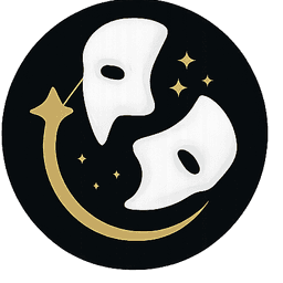 Phantom Agency — two phantom masks under a gold crescent